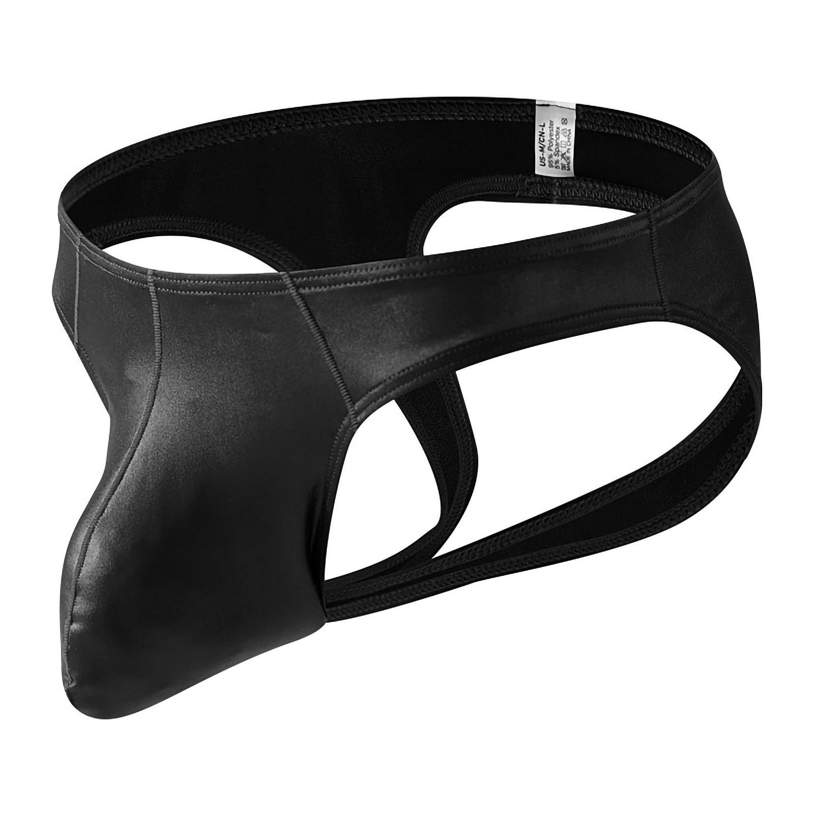 Mens Tanga Briefs Sexy Thong Underwear for the Bedroom Low Rise Erotic Bulge Thongs Novelty T-back Underpants Stretchy G Strings with Pouch Naughty Hollow Out Backless Menswear