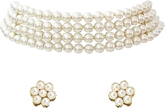 Peora Traditional Maharani Haar Necklace with Earrings Bridal Jewellery Set Gift for Women