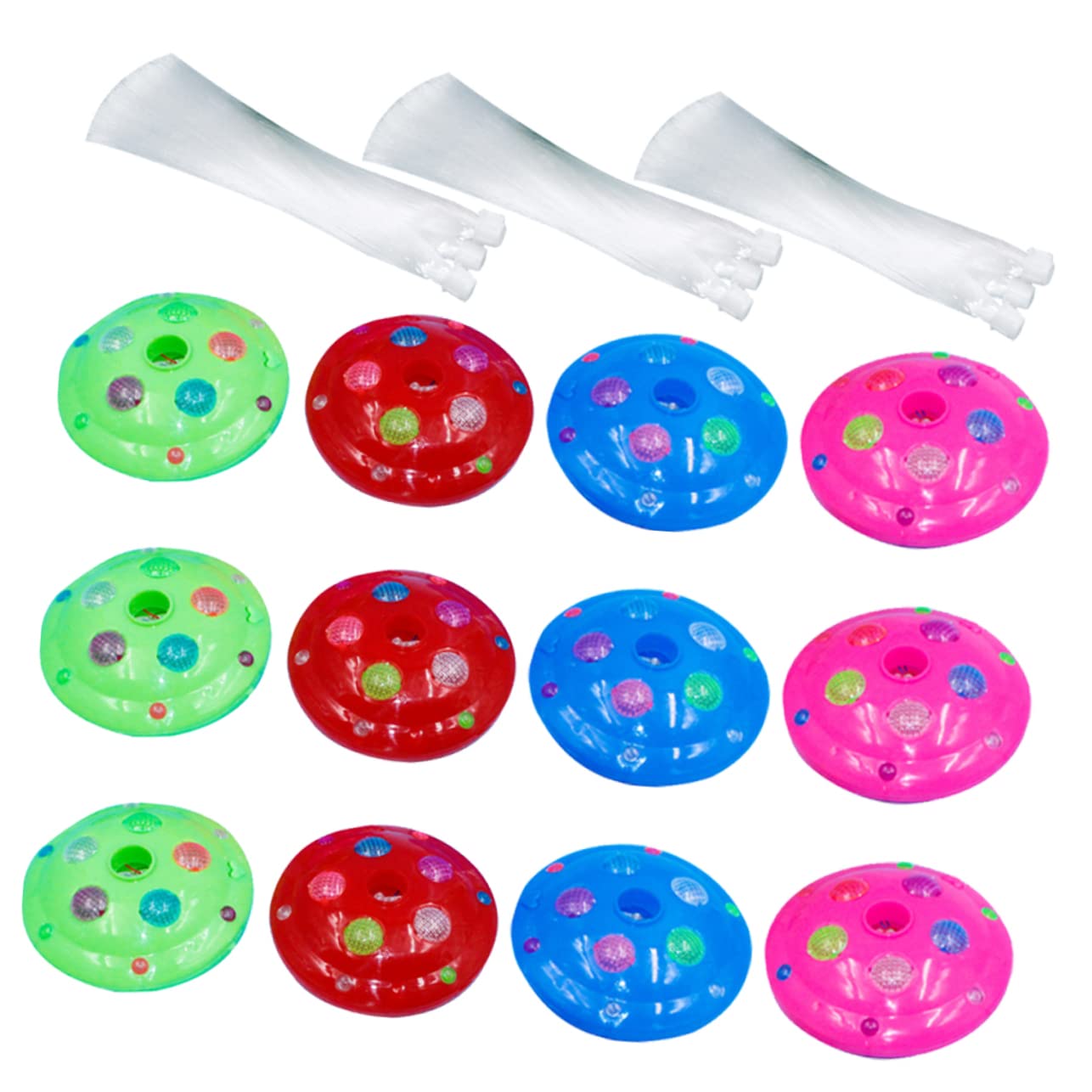 DOITOOL 12pcs Battery-Powered Fiber Optic Night Light Color Changing Lamp for Christmas Decor