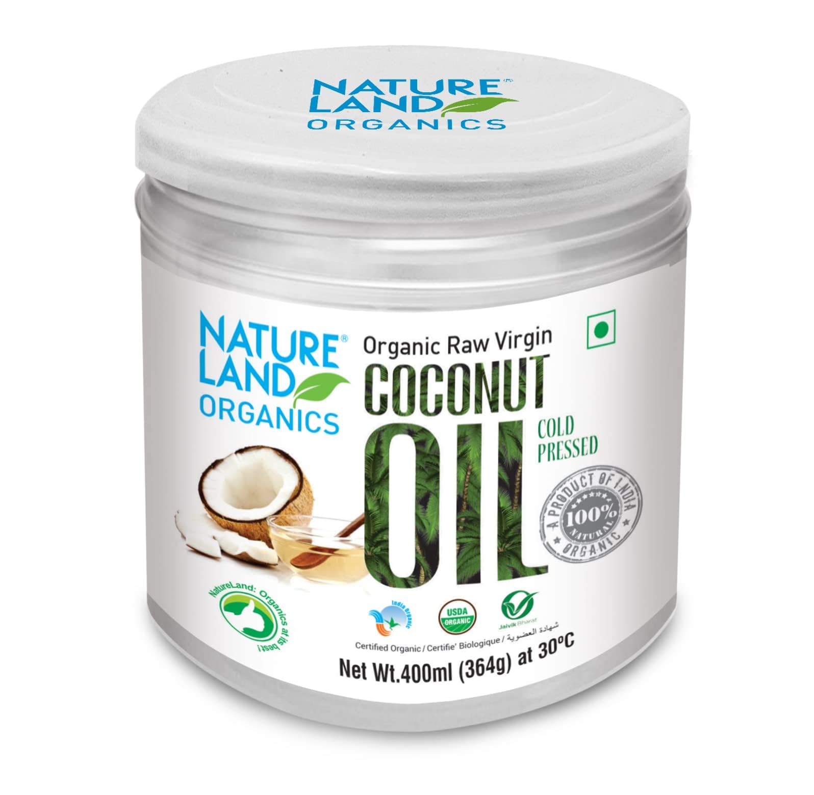 Natureland Organics Coconut Oil 400 Ml - Organic Raw Virgin Oil (B01MCTRJ3D) Amazon Price History, Amazon Price Tracker