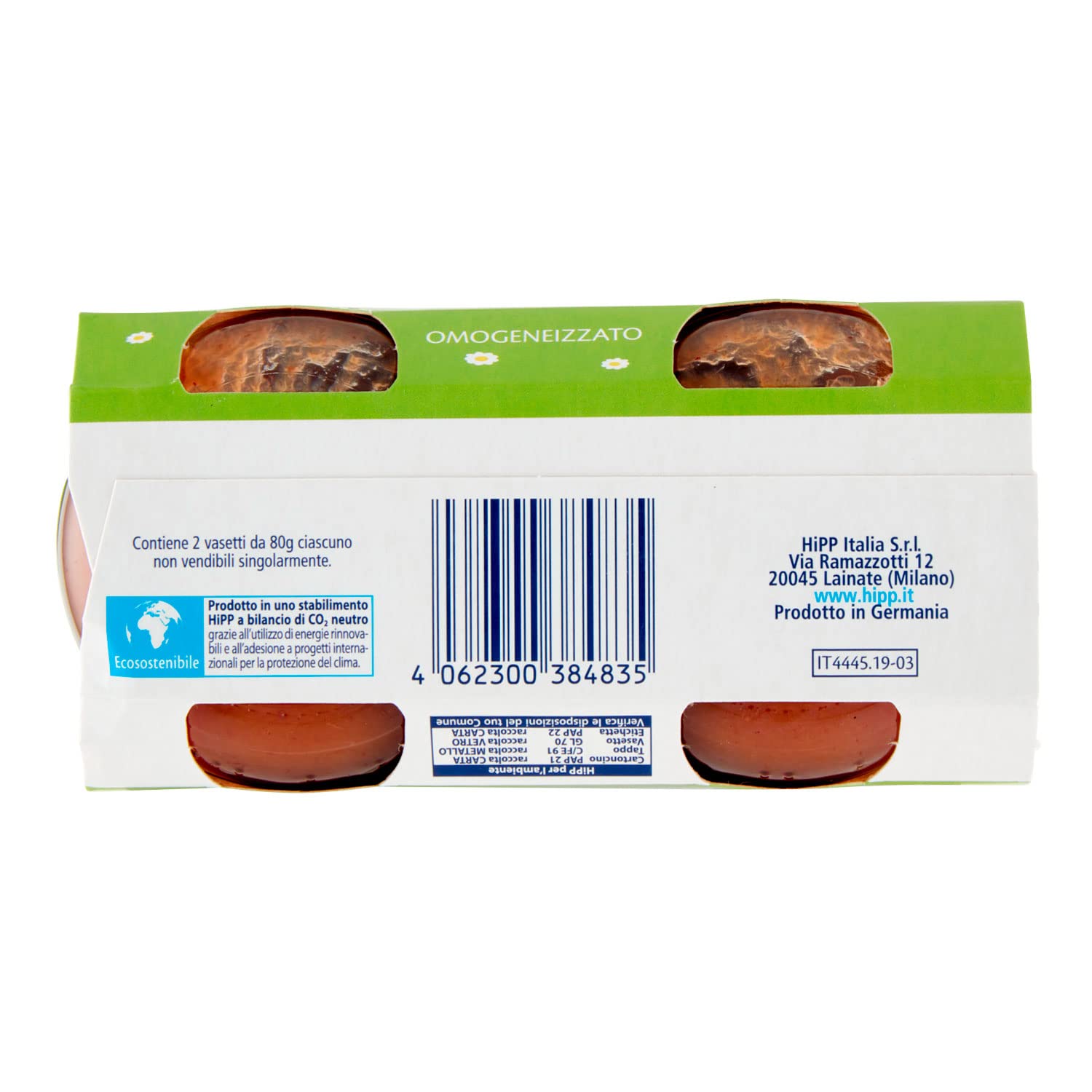 HiPP Omogeneizzato Biologico di Prugna e Mela 4+ Mesi, 2 x 80g