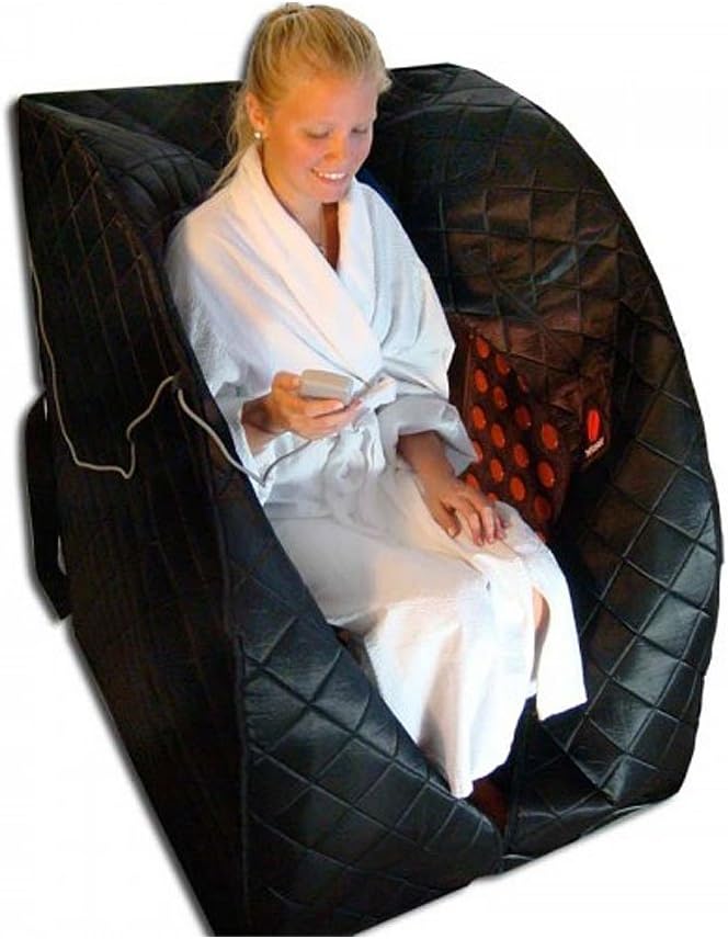 Ps2002 Portable Far Infrared Sauna, Black, Large