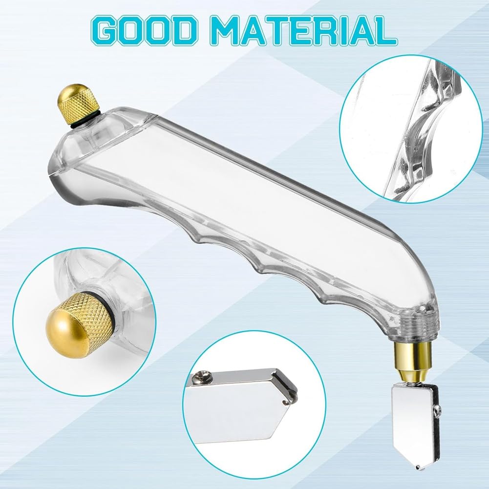 Coupe-verre Découpe Coupeur Verre Diamant Main 130mm FR Avec 10 Pcs