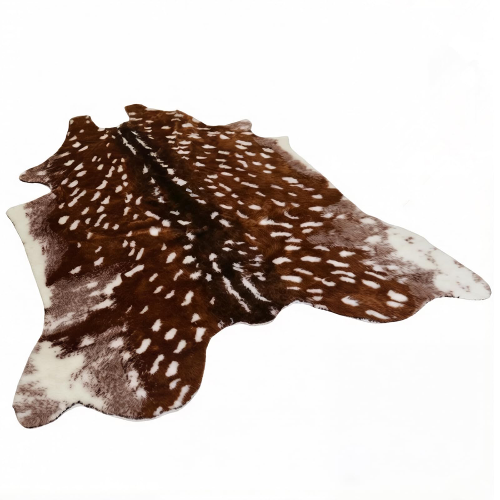Photo 1 of AbunHeri Deer Print Faux Cowhide Area Rug - 6.1x5ft