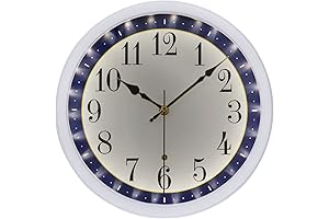 Lighted Wall Clocks: 12" Non-Ticking, Glow-in-the-Dark Clocks, Perfect for Bedrooms and Living Rooms