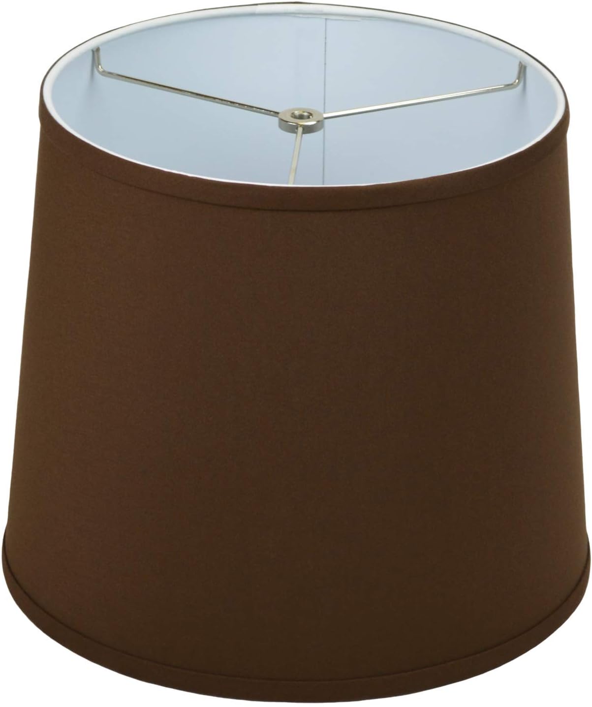 FenchelShades.com Lampshade 11" Top Diameter x 13" Bottom Diameter x 11" Slant Height with Washer (Spider) Attachment for Lamps with a Harp (Linen Coffee)
