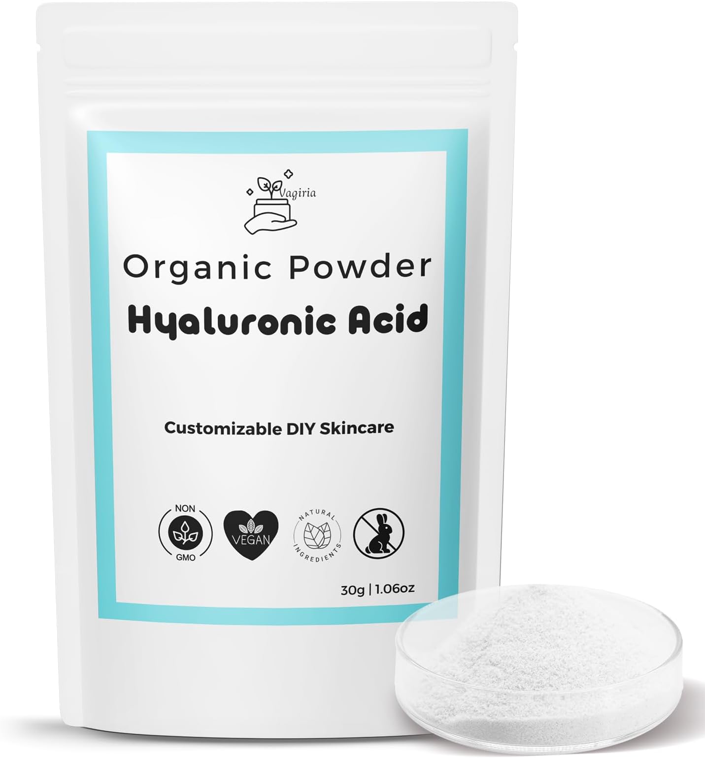 Hyaluronic Acid Powder for DIY Skincare - 99% Purity, Ultimate Moisturizer, Smoother Skin, Wrinkle-Reducing Elixir, Perfect for Post-Peel Care