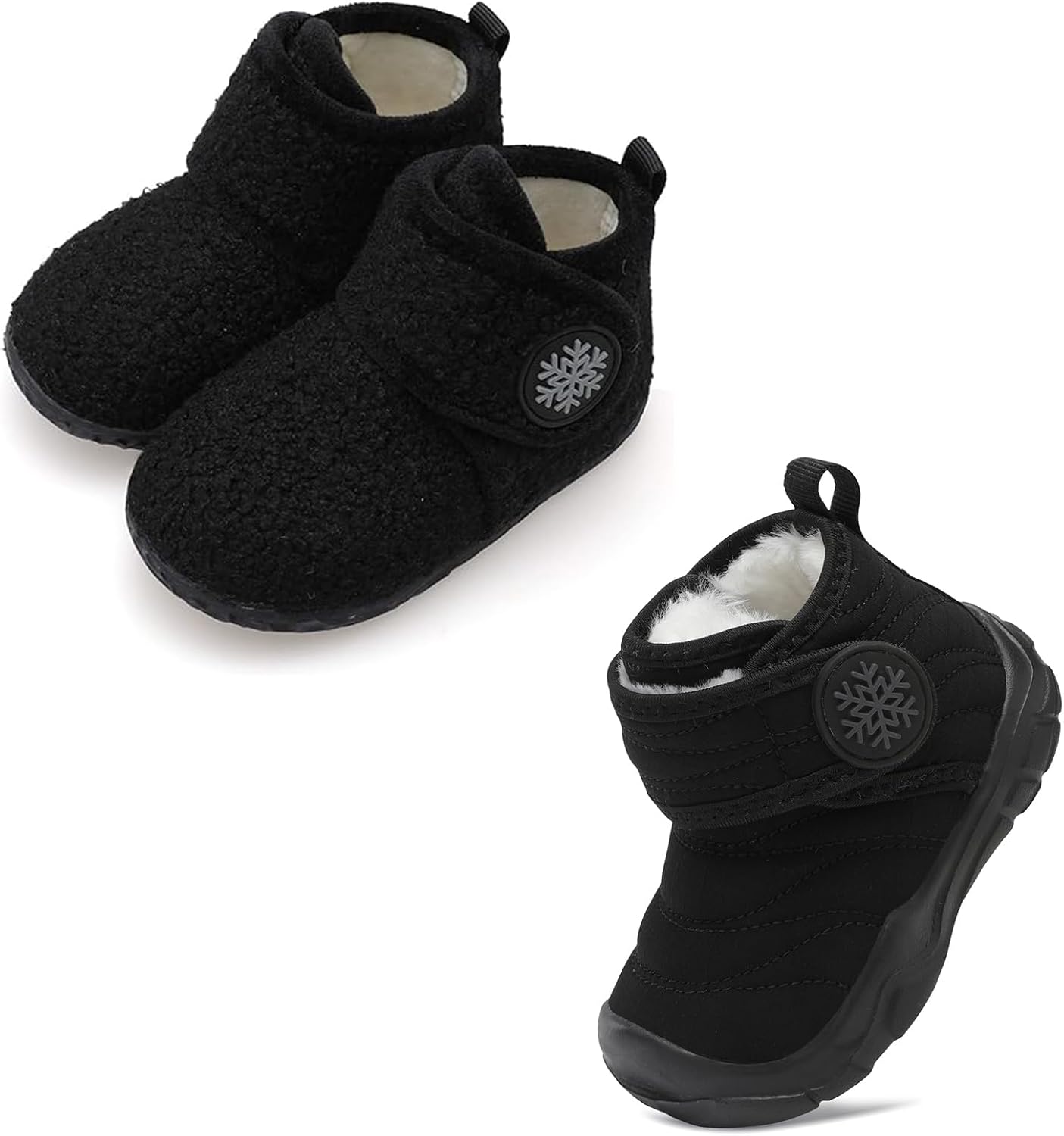 FEETCITY Infant Ankle Booties Baby Cotton Booties Girls Boys Slippers Soft Bedroom Shoes Toddler Crib Warm Shoe First Walker Shoes