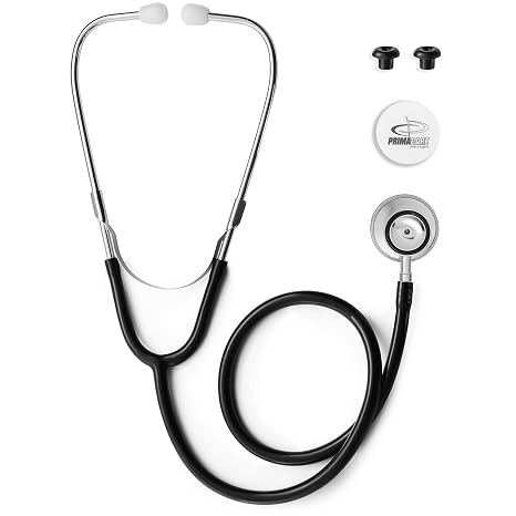 Primacare CSDS-9291-BK Pediatric Dual Head Stethoscope, Classic Series, 22 in., Black (Pack of 100)