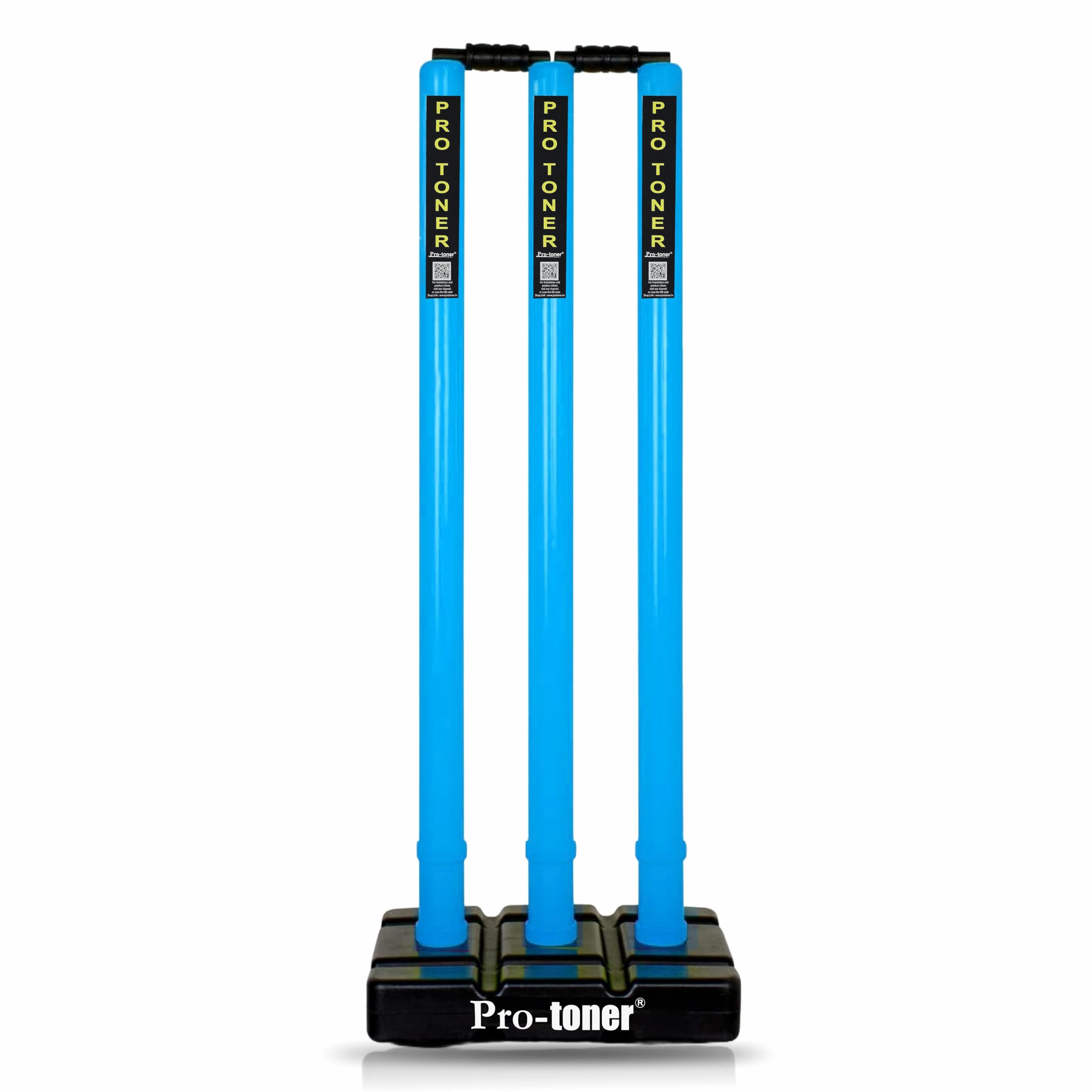 Protoner Cricket Stumps Set with Base and 2 bails (Blue)