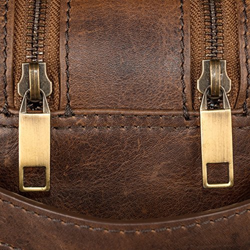 STILORD 257 Kulturtasche Leder Braun