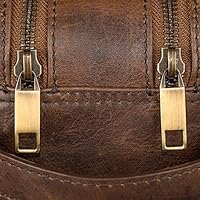 Borsa Da Toilette In Pelle STILORD 'Lewi' - Marrone Sepia, 24x27cm, Con Manico - Foto 6