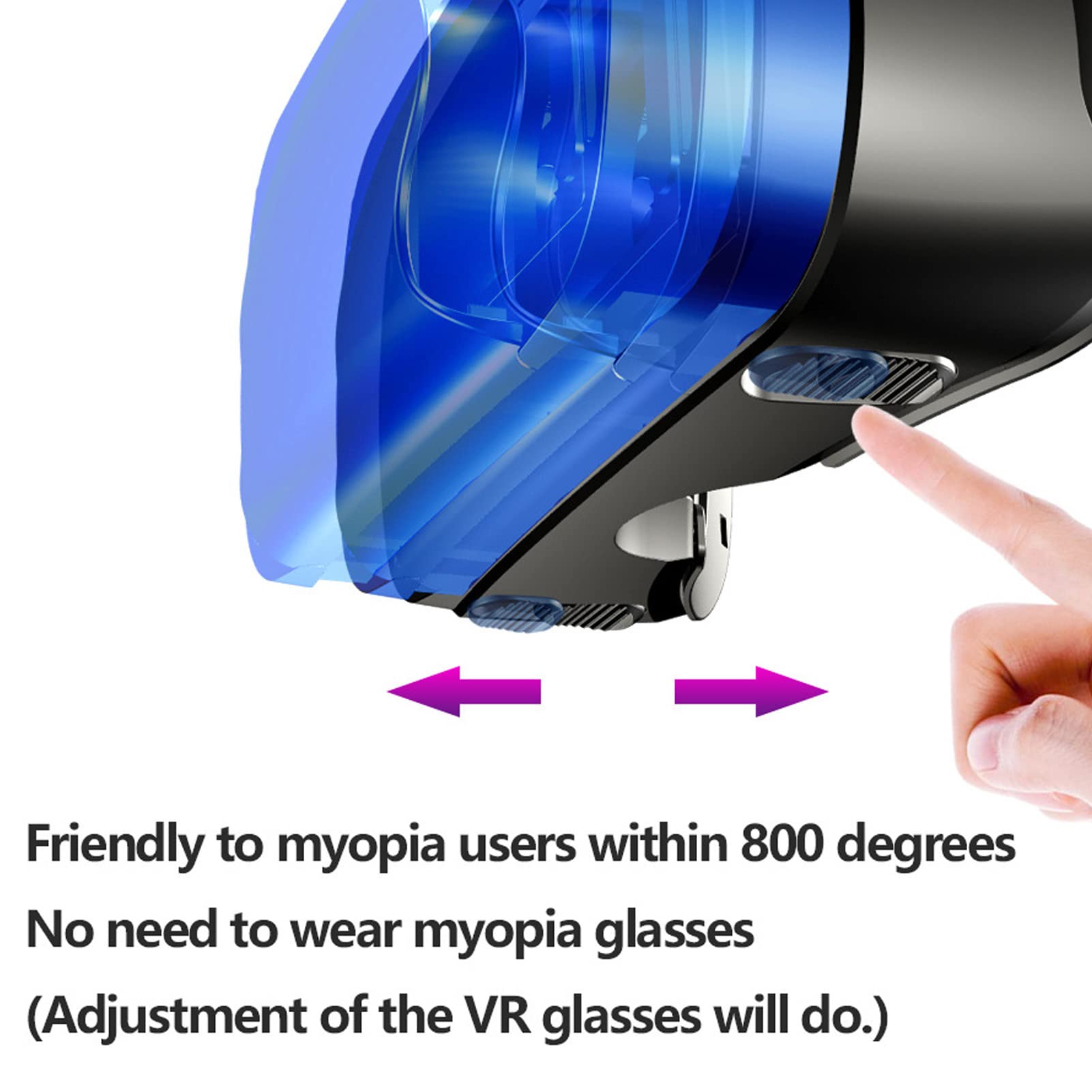 Visore VR 3D Con Controller – Per Smartphone 4,7-7 Pollici, Schermo Virtuale 1050 Pollici, Lenti HD E Filtro Luce Blu