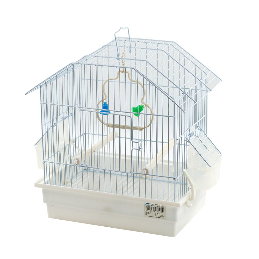 Jaula para pajaros Jaula agapornis con comederos,Palos Jaulas pájaros casa 28 * 20 * 30CM Color Aleatorio(SOY0190)