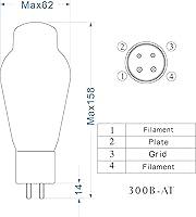 Vista 2 de PSVANE Horizon Series 300B-AT - Amplificador de tubo de vacío a juego (paquete de 2)