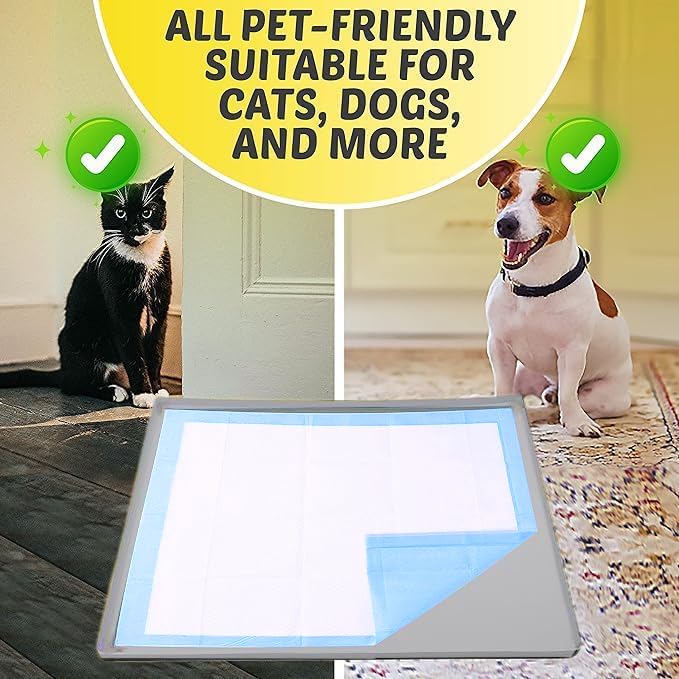 Image of TidyFriend Dog Pee Pad Holder Tray Fits for 36 inch x 36 inch Wee Wee Pee Pads - Stable Grip, Quick-Wipe Silicone Surface Dog Potty Tray Holder for Indoor Flooring Protection (Light Grey)