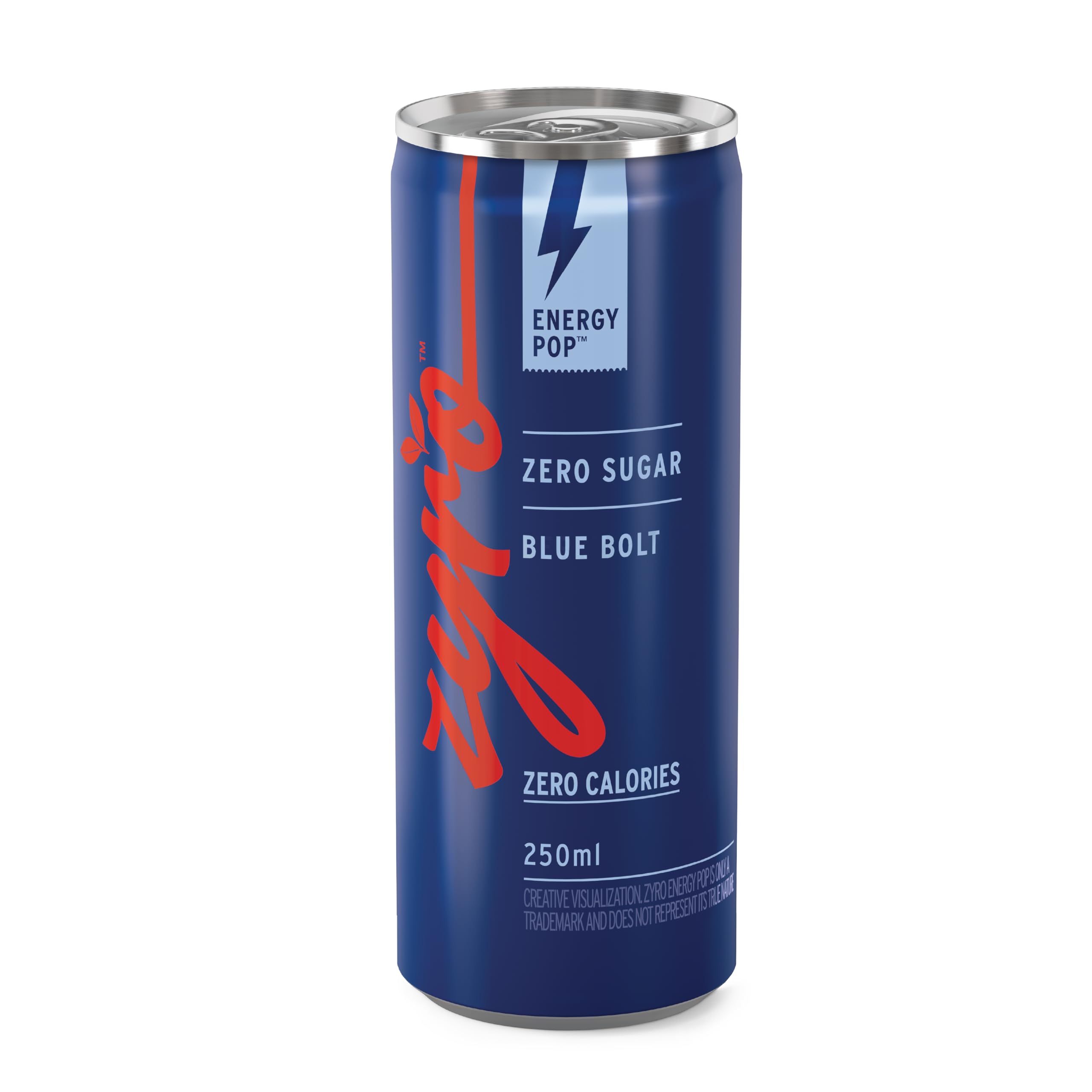 Zyro by Karan Aujla Energy Drink | Zero Sugar| Blue Bolt (250ml)-picture-22