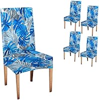 Vista 25 de CAPSCEOLL Fundas para Sillas De Comedor 4, Funda elástica para silla de comedor, lavable de elastano, fundas para sillas Parsons de cocina, Fundas