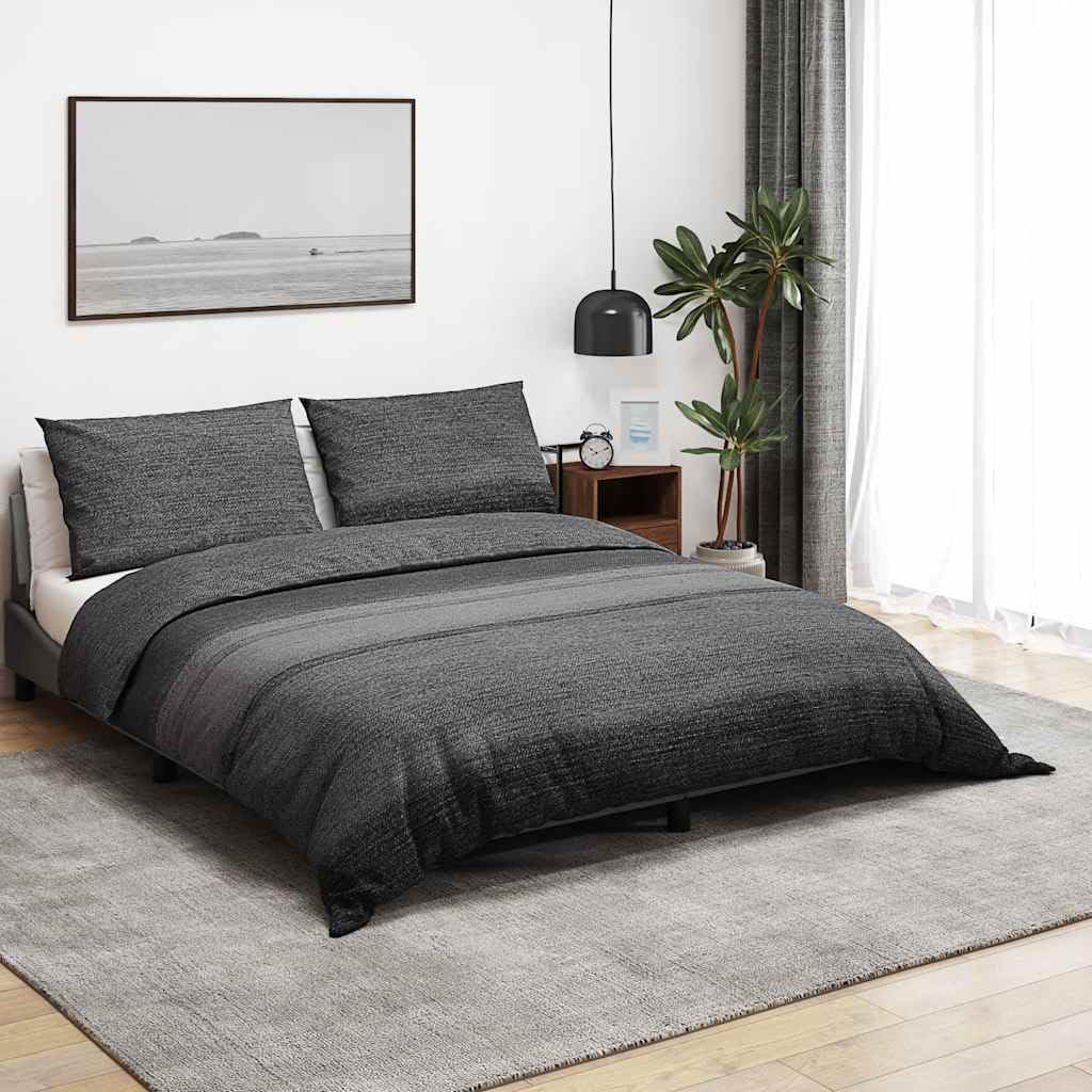 Parure de lit Oeko-Tex en coton supérieur gris foncé infroissable