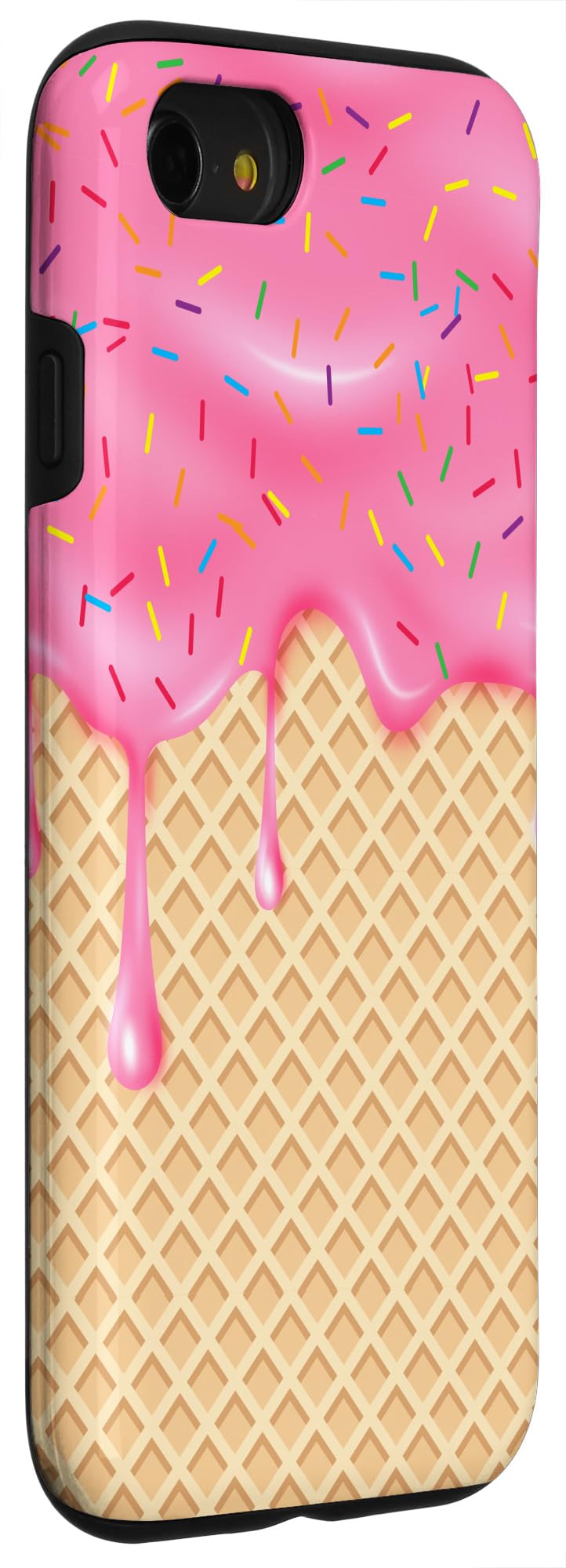 Ice Cream Cone with Sprinkles Drip Waffle Case for iPhone SE (2020) / 7 / 8 - Image 3