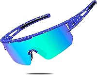 Vista 19 de IKTOD Gafas de sol deportivas polarizadas UV400 para hombres, mujeres y jóvenes – béisbol, softbol, gafas de ciclismo para niños, estilo bandera