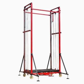 Multifunctional Automatic Electric Scaffolding Lifting Platform, Small Lifting Machine with Remote Control, Folding Elevator for Home Decoration Construction Construction SiteRise Height 4M
