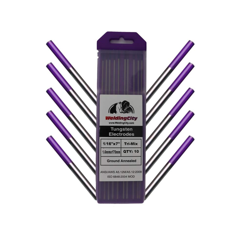 WeldingCity Purple 1/16 inch Tri-Element Electrode