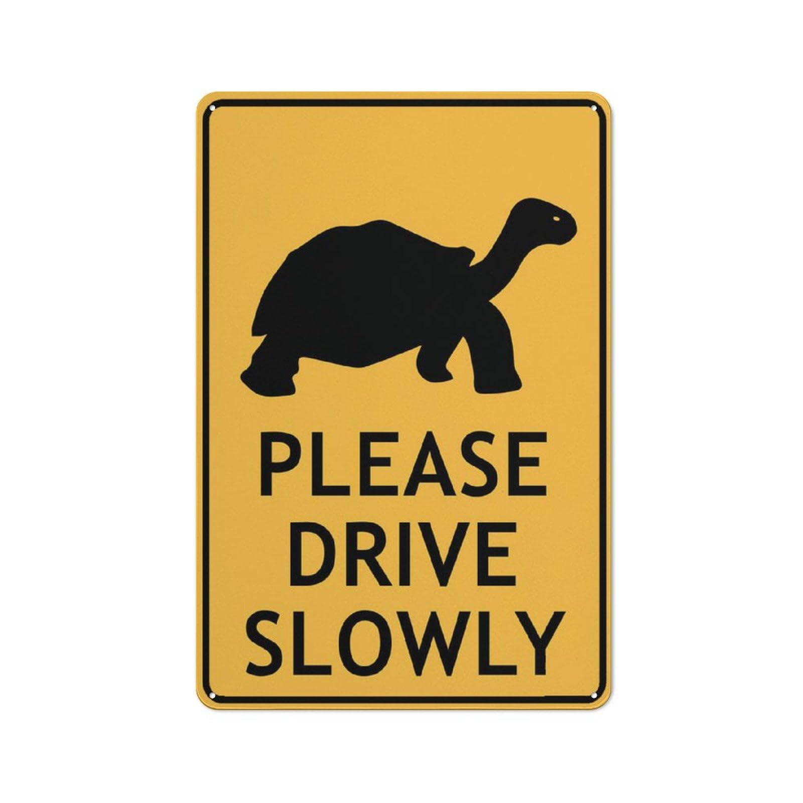 peiyeety Turtle Please Drive Slowly Sign for Business 8"X12" Rust Free Aluminum Uv Printed,4 Pre-Drilled Holes.Durable/Weatherproof