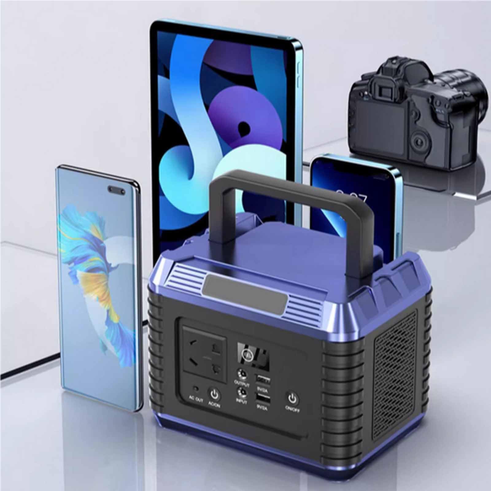 Generador de Pantalla Digital para Acampar al Aire Libre, 220 V, portátil, para emergencias en vehículos recreativos, Compacto y fácil de almacenar para Cargar Relojes.