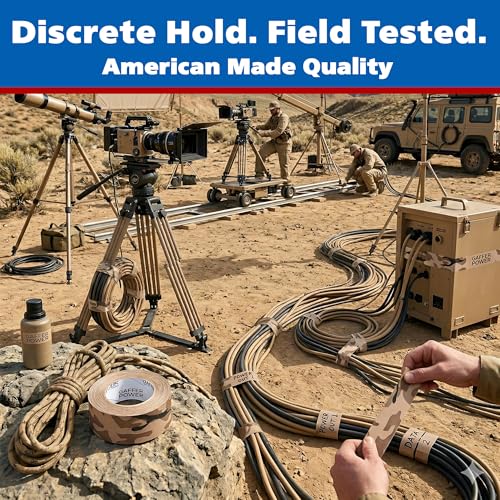 Image of Gaffer Power Desert Tan Camo Gaffer Tape - Professional Grade, Made in USA, Non-Reflective Matte Cloth Tape, Heavy Duty, Easy Tear, Residue-Free - 2 Inch x 25 Yards