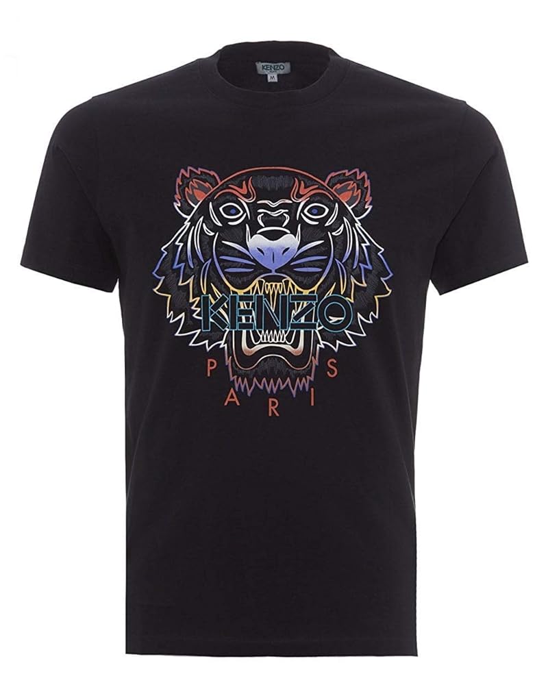 Kenzo Mens Rainbow Tiger T-Shirt S Black : Amazon.co.uk: Fashion