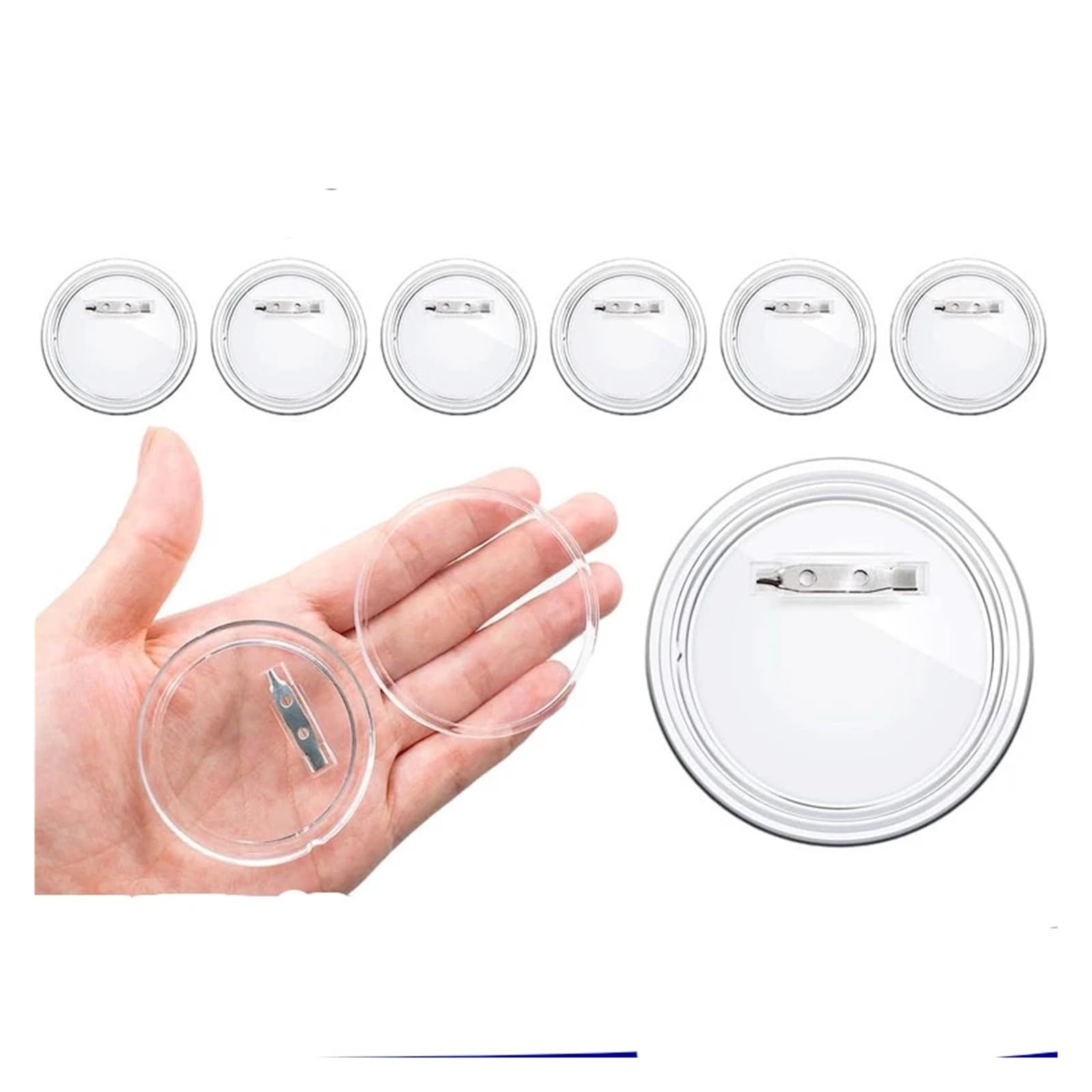 5/10/20 szt. pustych części do przypinek akrylowych do maszyny do produkcji guzików DIY Produkcja DIY(20pcs,75MM)