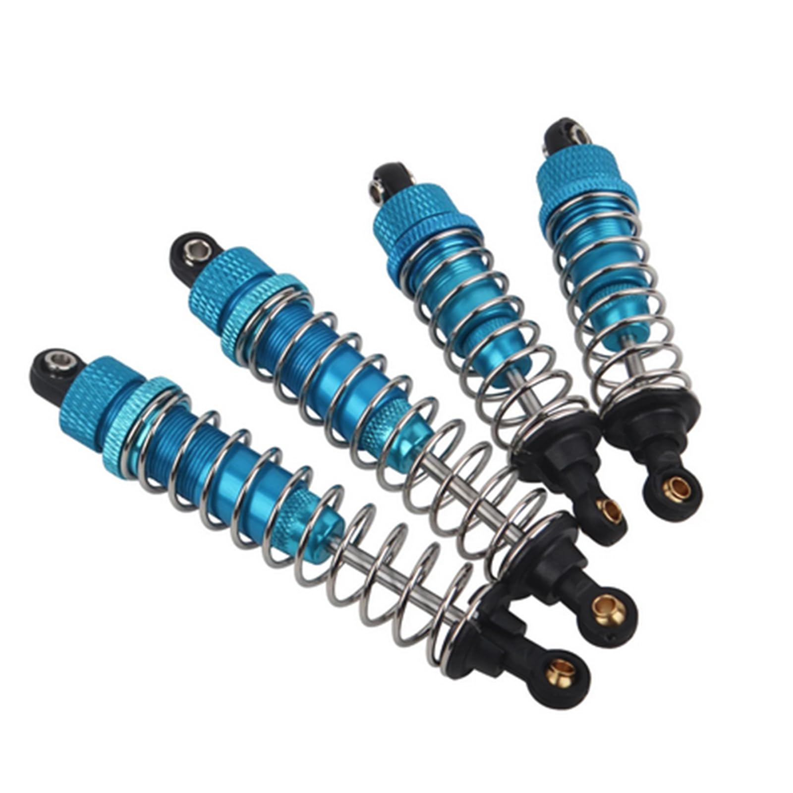 1/10 RC Ammortizzatori anteriori e posteriori, confezione da 4 in alluminio per Tamiya DT-02 DF-02 DT-03 TT-02B 1/10 RC Parti di aggiornamento (blu)