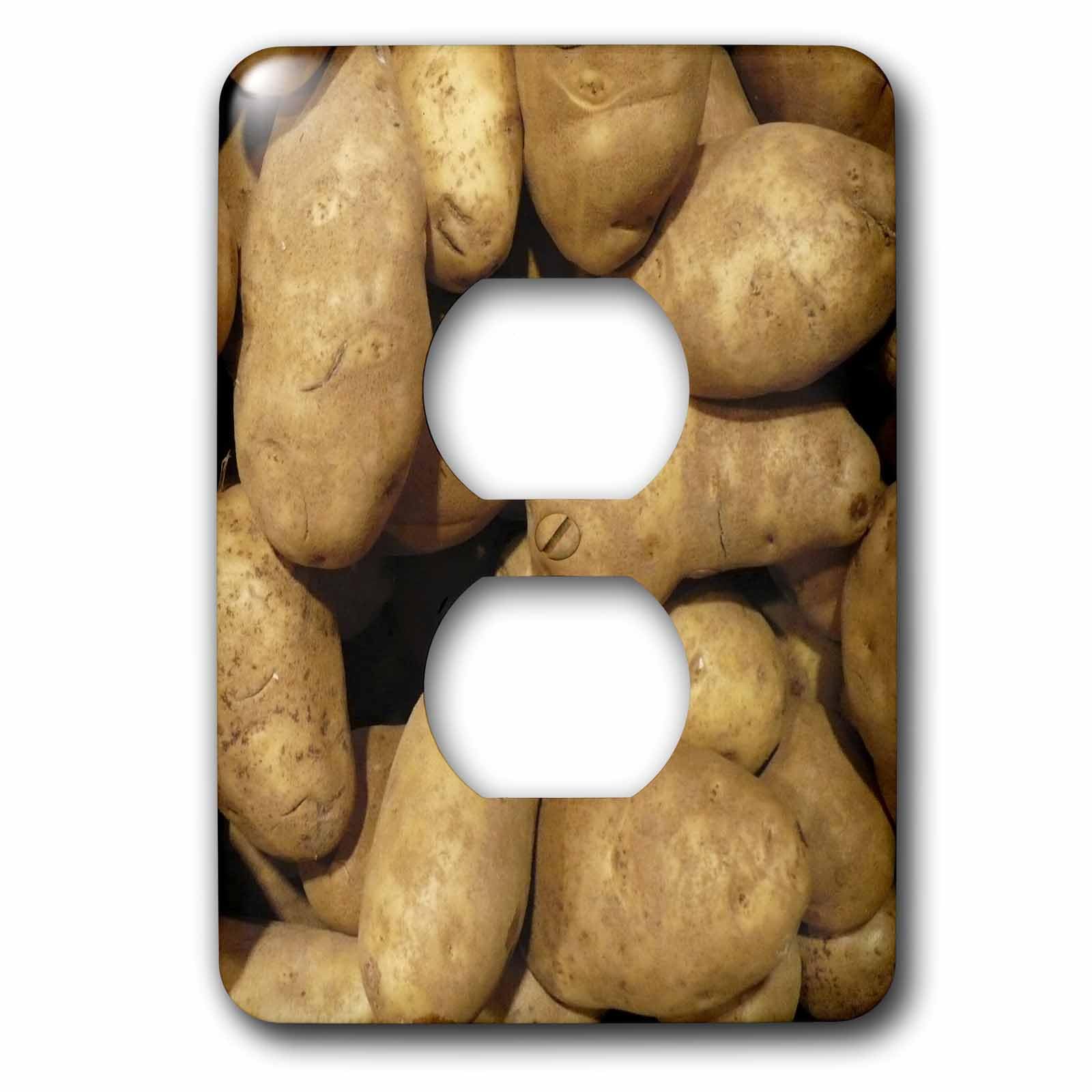 Couvercle de prise de sortie 2 pommes de terre 3dRose LSP_7883_6 multicolore