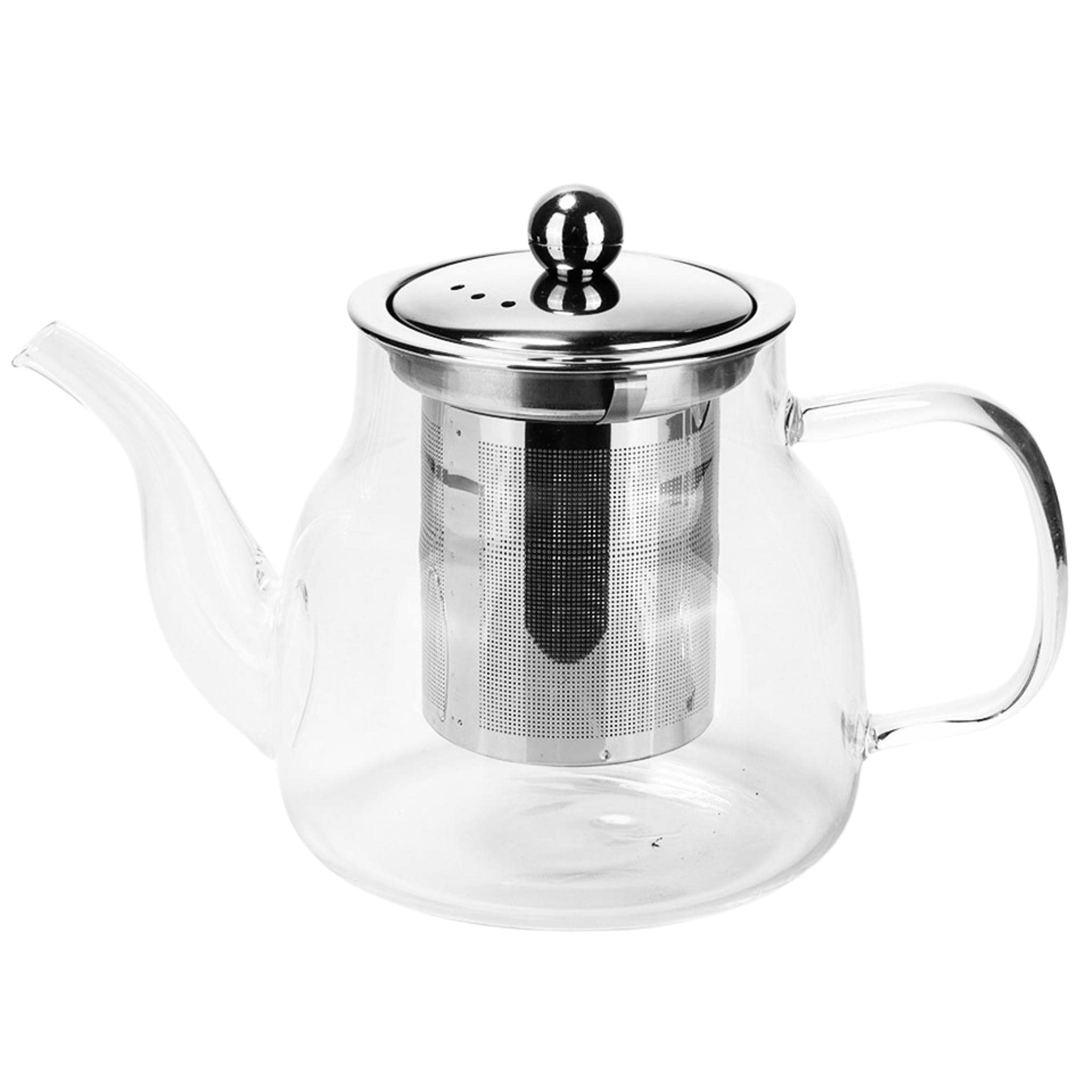 Teapot with Infuser, Heat Resistant Borosilicate Glass, 600ml