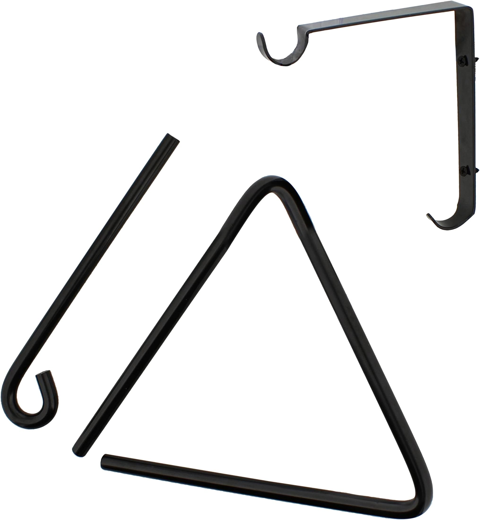 Rural365 Triangle Dinner Bell, 8in - Cast Iron Dinner Bell, Dinner Triangle Bell Forged Metal Triangle for Outside