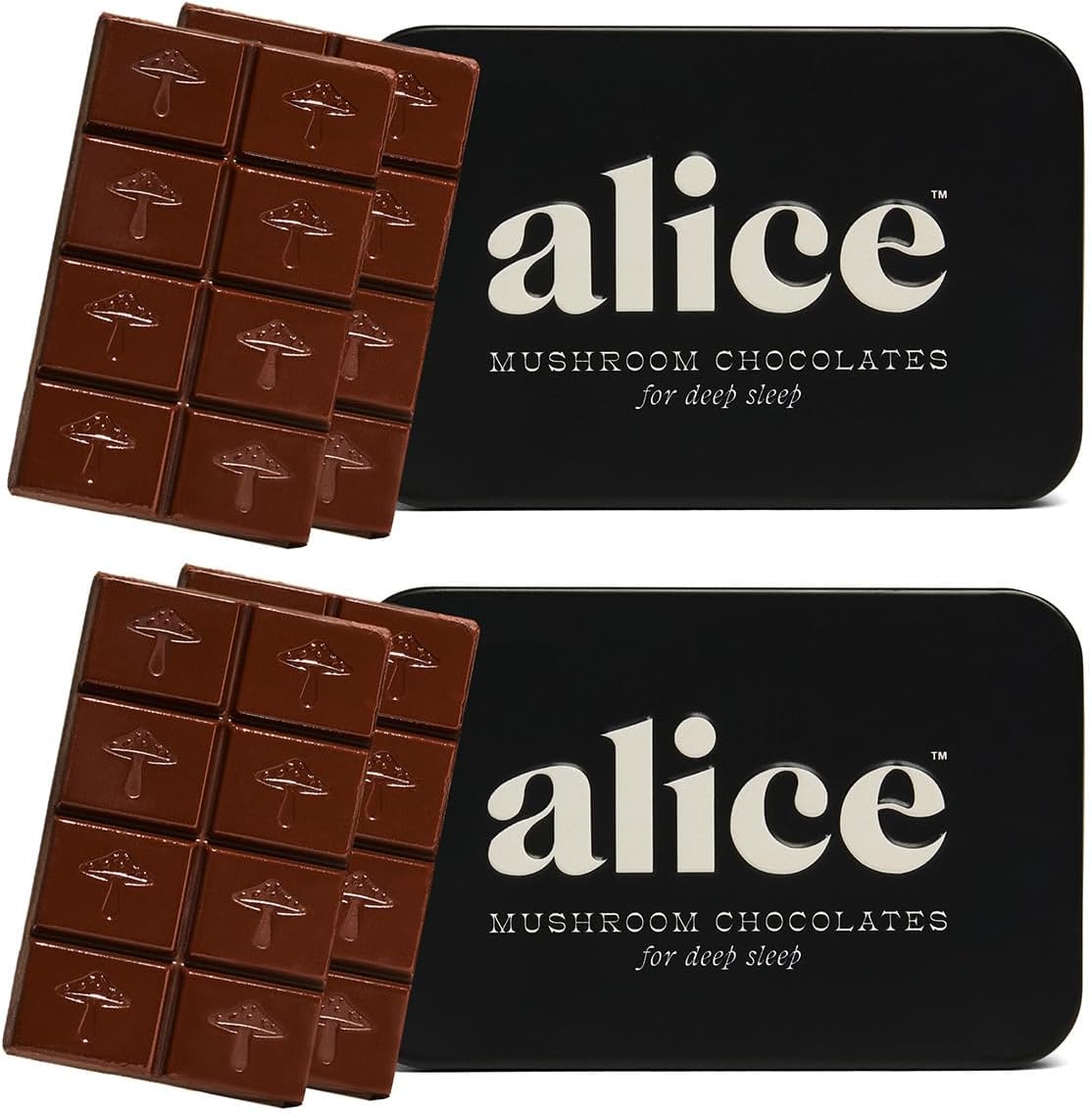 Nightcap 2-Pack | Functional Mushroom Chocolates | Supports Deep Sleep, Calm Mind, Stress Relief | Reishi, Magnesium, Zinc, L-Theanine & Chamomile | Helps to Fall & Stay Asleep, Cream