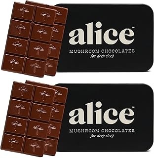 Nightcap 2-Pack | Functional Mushroom Chocolates | Supports Deep Sleep, Calm Mind, Stress Relief | Reishi, Magnesium, Zinc, L-Theanine & Chamomile | Helps to Fall & Stay Asleep, Cream