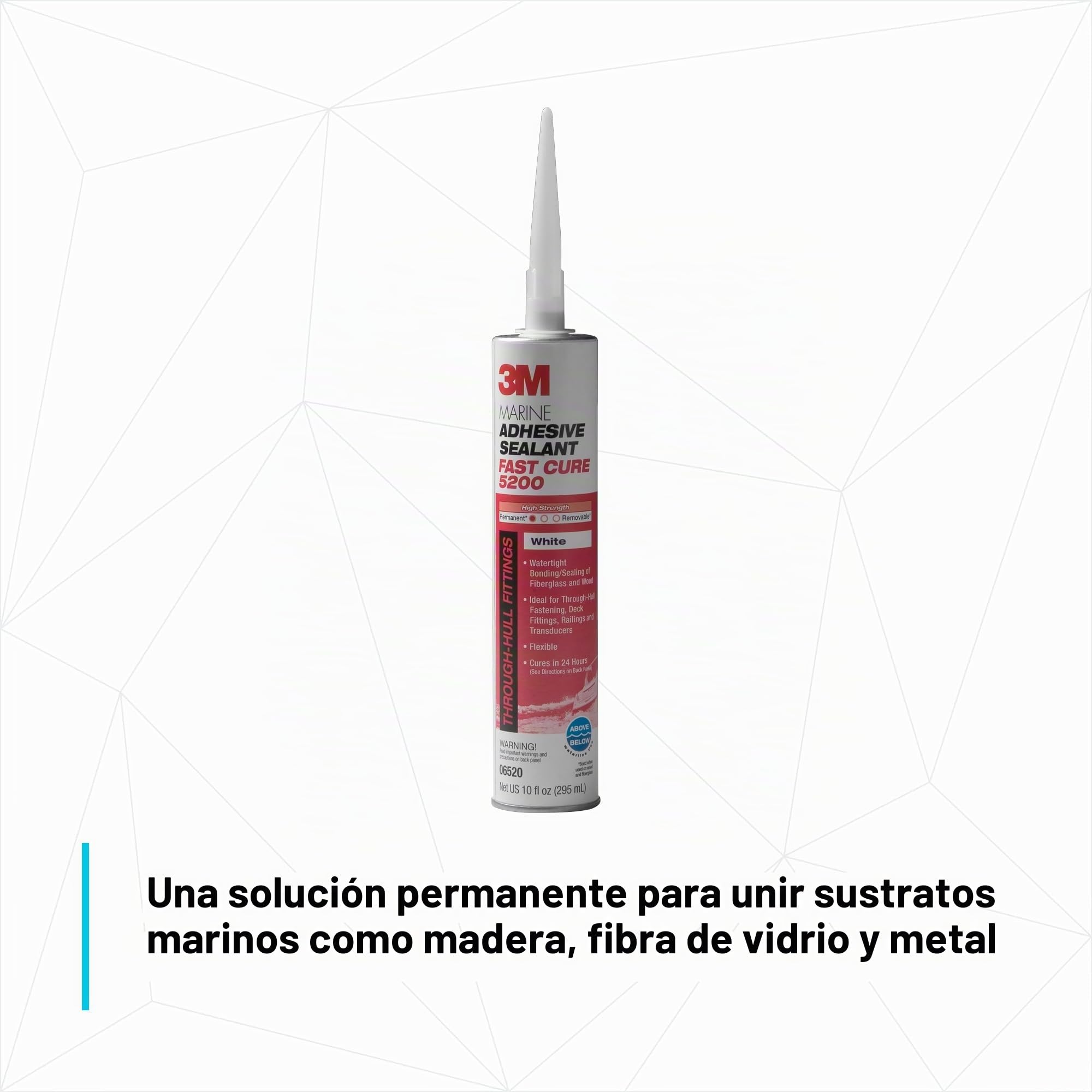 3M Marine Adhesivo/Sellante de secado rápido (blanco, 1/10 galón)
