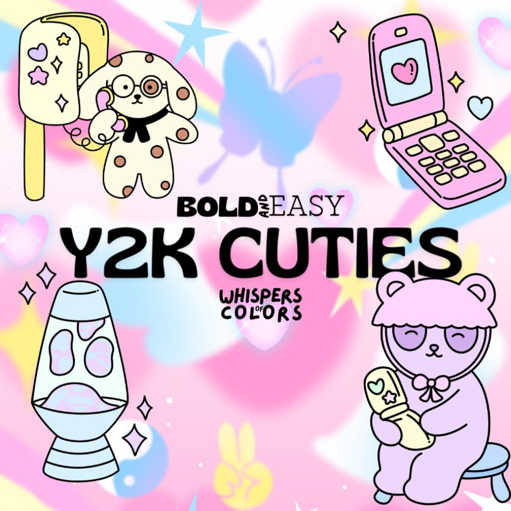 Y2K cuties coloring book by whispers of colors