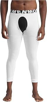 renvena Men's Open Crotch Thermal Compression Pants Warm