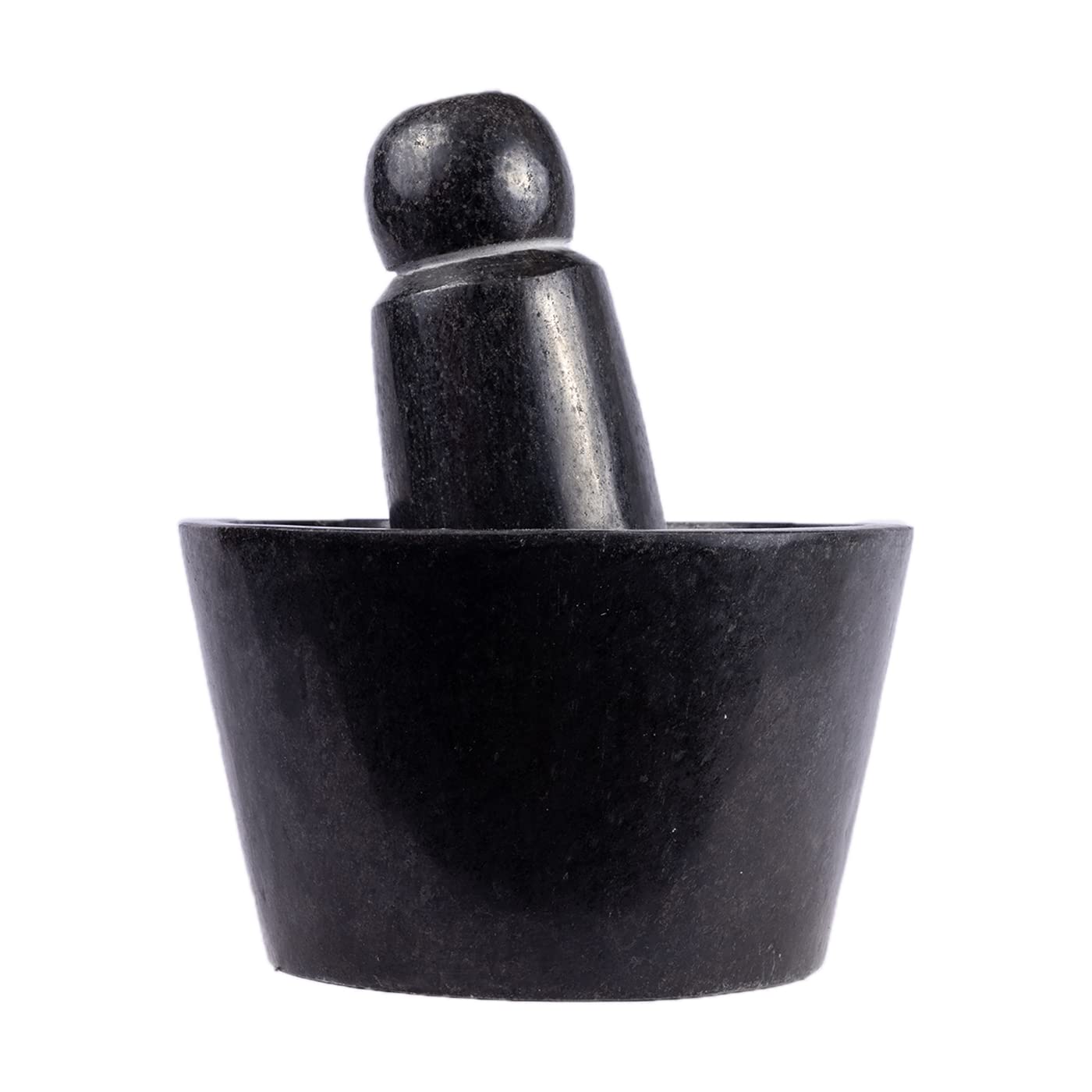 Village Decor Grinder Stone Polished attukal metate Mortar & Pestle ((B * H - 10 * 6 inch)