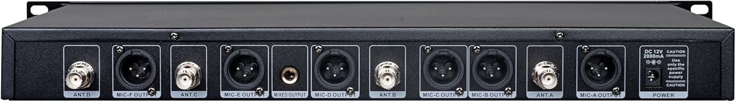 Wireless Microphone System 6-Channel Whole Metal Mic Hand-held Microphones UHF for Karaoke Wedding Party School Church - Image 3