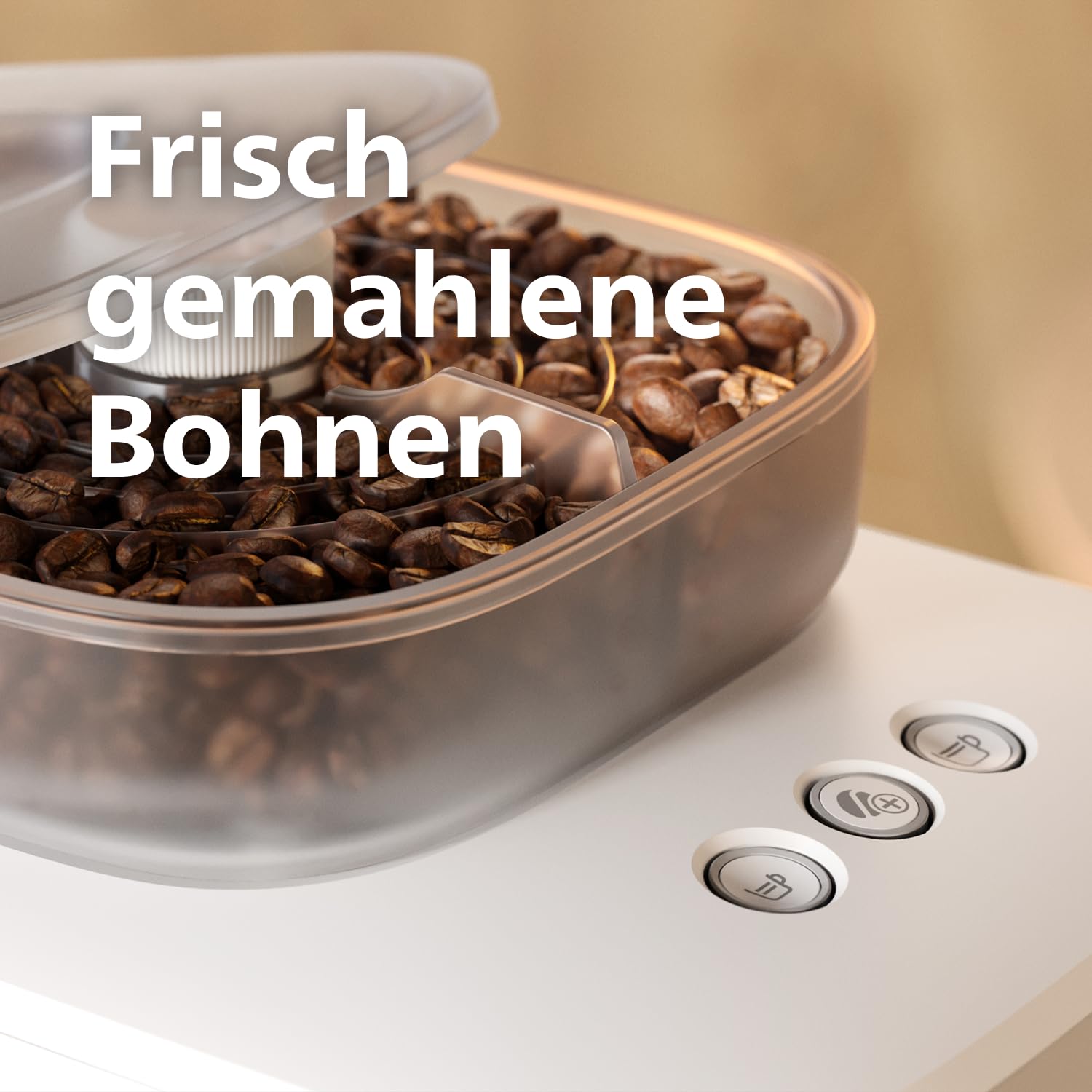 Philips Baristina Espressomaschine mit Bean swap, 16 bar, Dualer Bohnenbehälter, Espresso & Café Crema, naturweiß/weißer Siebträger (BAR320/00)