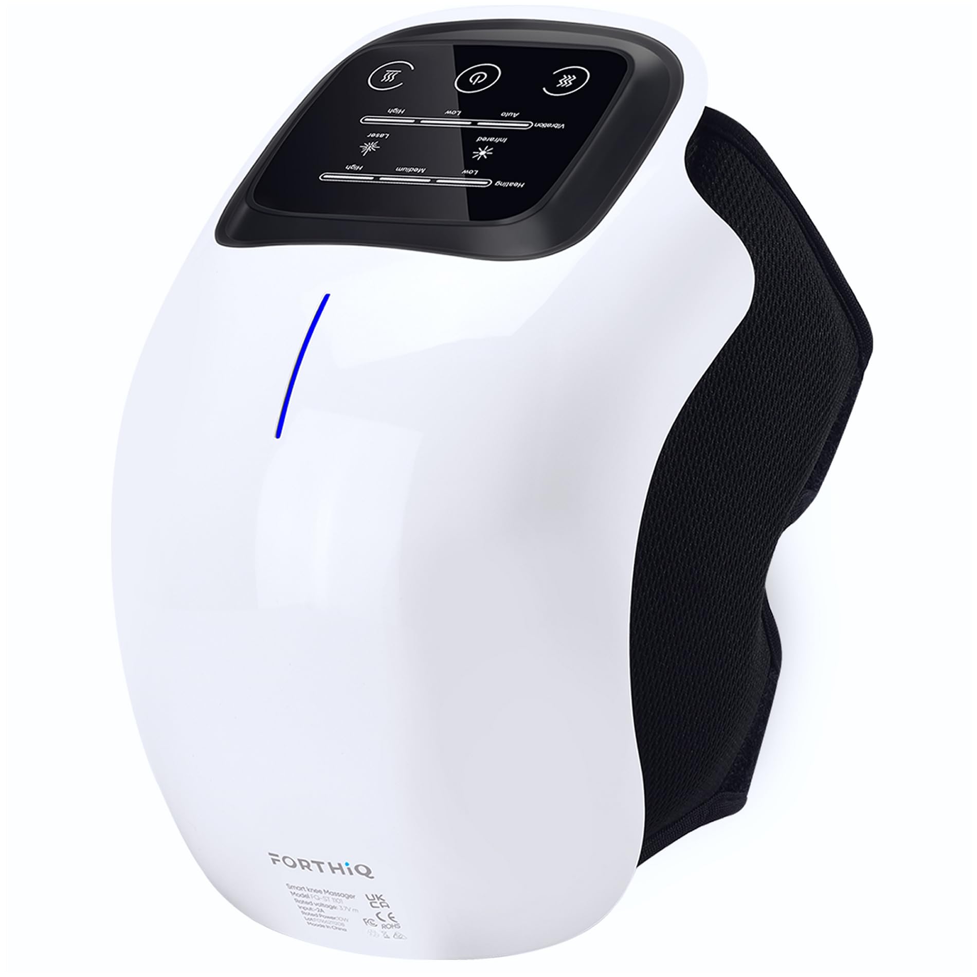 FORTHiQ Masseur de Genou Sans Fil, Soulage la Douleur Articulaire par Chaleur Infrarouge, Thérapie Laser et Vibratoire pour l'Arthrite, Gonflement, Tension, Étirement Ligamentaire, Blessure Musculaire