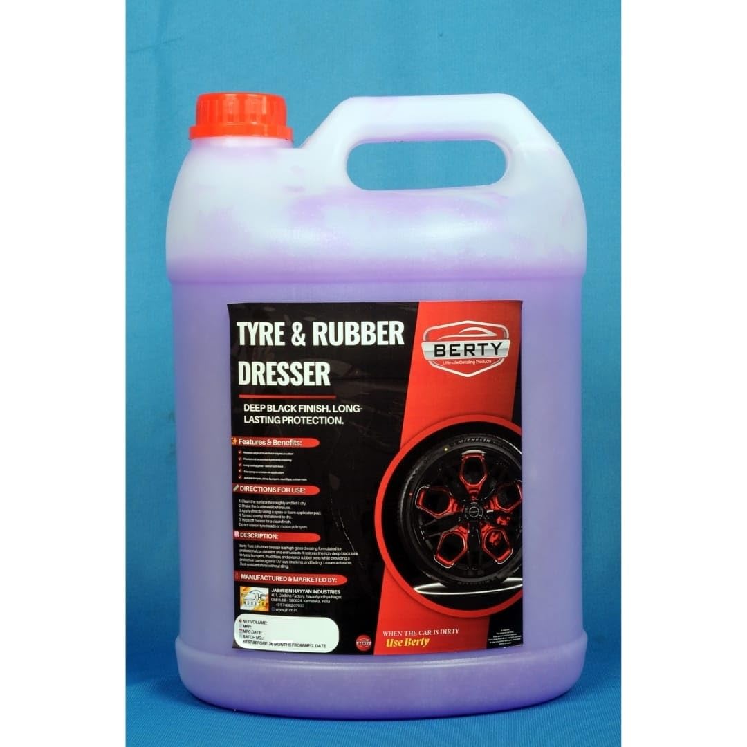 Tyre Dresser Polish Spray for Cars & Bikes Deep Black Finish Long Lasting Protection Black Shine | Long-Lasting, Non-Greasy Finish Safe for Tyres & Rubber Parts (5 LTR)-picture-17