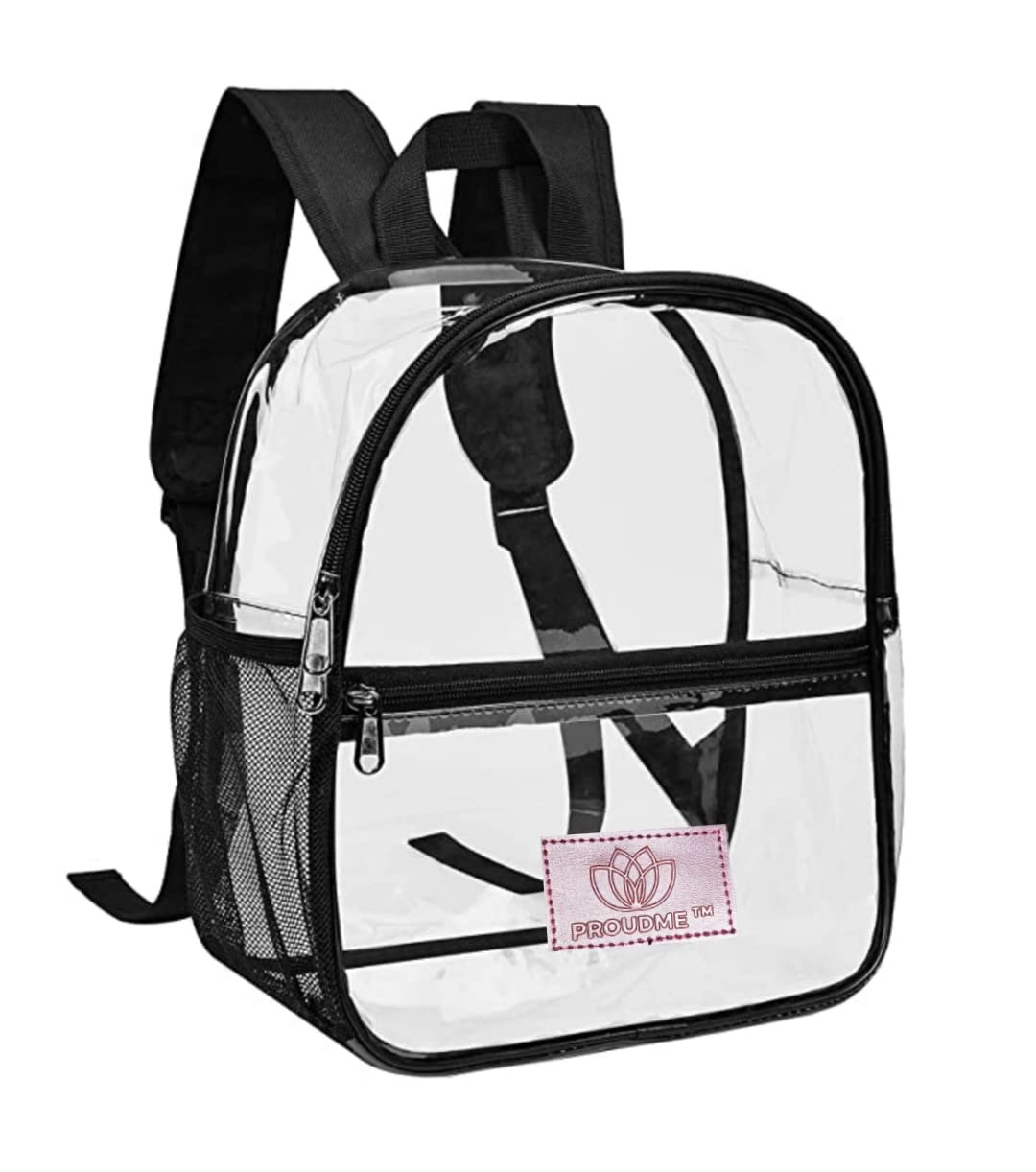 proudme Clear Mini Backpack Stadium Approved, Cold-Resistant Waterproof Transparent Backpack for Work, Security Travel, School Backpack (Made In India)-picture-20