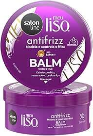 Salon Line, Balm, Meu Liso, Antifrizz, Vegano - Para Cabelos Lisos, 50 g
