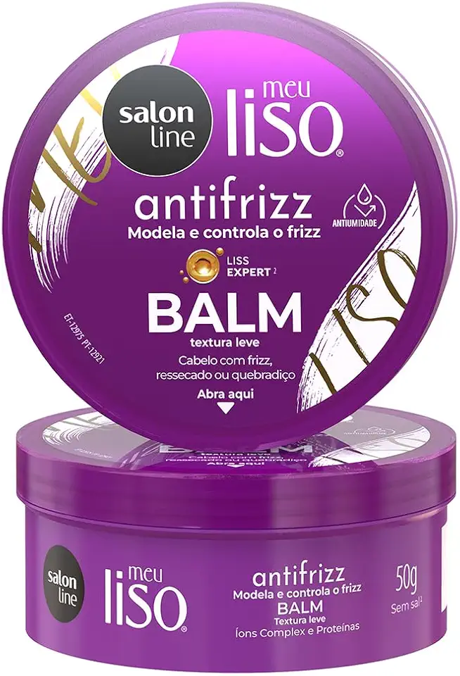 Salon Line, Balm, Meu Liso, Antifrizz, Vegano - Para Cabelos Lisos, 50 g