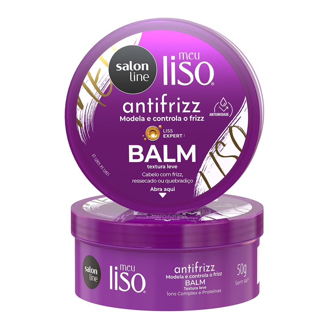 Salon Line, Balm, Meu Liso, Antifrizz, Vegano - Para Cabelos Lisos